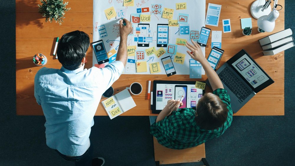 Collaborative design session with prototypes